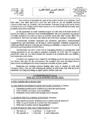 English Worksheet: BAC MOCK EXAM