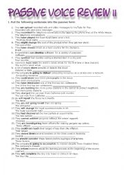 English Worksheet: Passive Voice Review II
