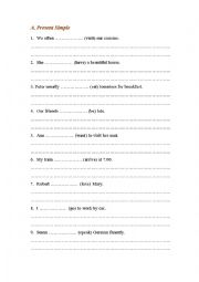 English Worksheet: Present Simple