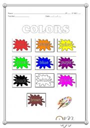 English Worksheet: Colors 