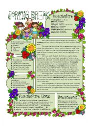 English Worksheet: Spring Break