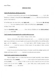 English Worksheet: consolidation tasks