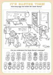 English Worksheet: Easter Egg Hunt