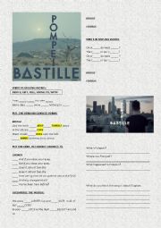 English Worksheet: BASTILLE - POMPEII