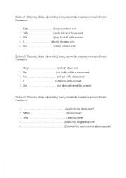 English Worksheet: present continuous