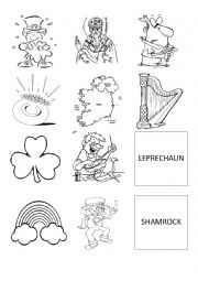 English Worksheet: Saint Patricks memory game