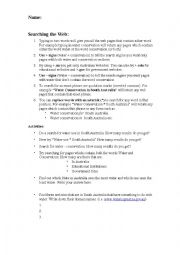 English Worksheet: Searching the web