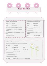 English Worksheet: To Be-Have Got