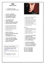 English Worksheet: Feel Robbie Williams
