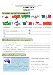 English Worksheet: Countries in the world