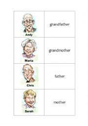 English Worksheet: Family Flashcards