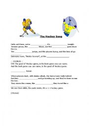 English Worksheet: The Hockey Song