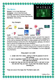 English Worksheet: The Matrix Plot Overview 