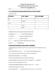 Grammar & vocabulary worksheet