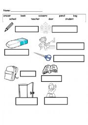 Classroom Items Matching