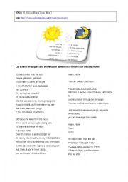 English Worksheet: 93 million miles - jason mraz