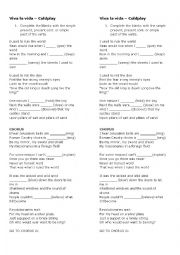 English Worksheet: Viva la vida - Coldplay