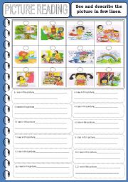English Worksheet: Picture Reading/ Picture Conversation