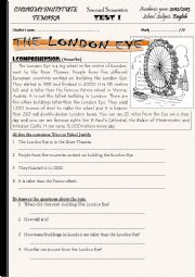 English Worksheet: THE LONDON EYE