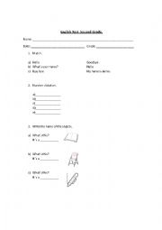 English Worksheet: test numbers and school supplies esl