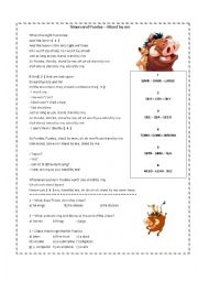 English Worksheet: Timon and Pumba - Stand by me