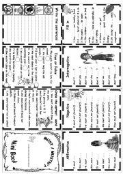 English Worksheet: Must / Mustnt // mini book