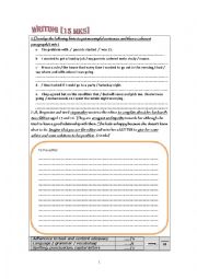 English Worksheet: writing activities