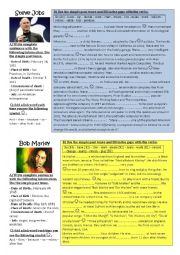 English Worksheet: Make a timeline of famous people - biographies/simple past, part 4 **editable&answers**