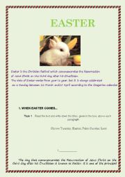 English Worksheet: Easter