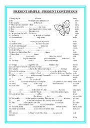 PRESENT SIMPLE vs. CONTINUOUS