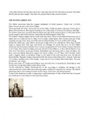 English Worksheet: The Native Americans