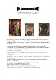 English Worksheet: NATIONAL GALLERY LONDON ARNOLFINI PORTRAIT