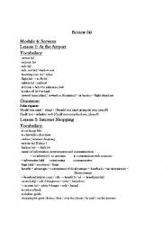 English Worksheet: Review 4: Services