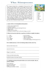 English Worksheet: Present simple with The Simpsons