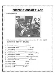 PREPOSITIONS OF PLACE