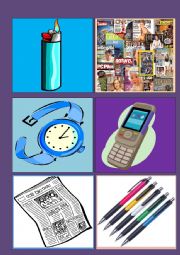 English Worksheet: COMMON OBJECTS FLASHCARDS