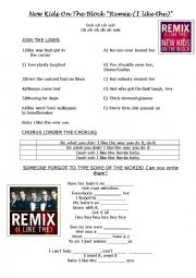 English Worksheet: New Kids On The Block 