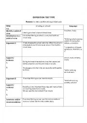 English Worksheet: writing exposition