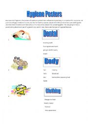 English Worksheet: Personal Hygiene Posters