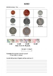 English Worksheet: BRITISH MONEY