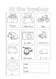 English Worksheet: at the toyshop