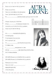 English Worksheet: Aura Dione - Gerenimo