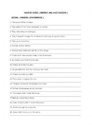 English Worksheet: passive voice