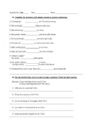 English Worksheet: Grammar test