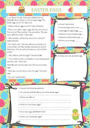 English Worksheet: Easter Eggs