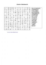 English Worksheet: english history crossword