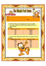 English Worksheet: The Simple Past Tense For Intermediate