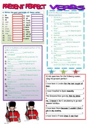 English Worksheet: PRESENT PERFECT SIMPLE WORKSHEET