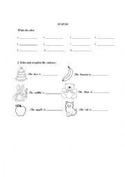 English Worksheet: Colors