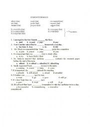 English Worksheet: Subjunctive mood